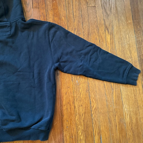 90’s CAT Construction Vintage Quarter Zip Hooded Sweatshirt - Picture 9 of 13